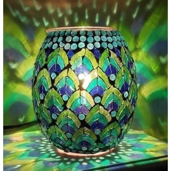 Scentsy “Flaunt Your Feathers”~Retired~Green&Blue Mosiac~2024~NIB - Picture 5 of 7